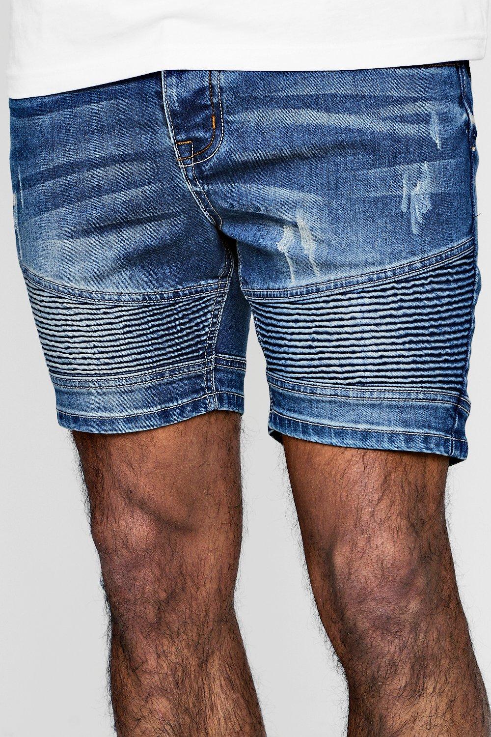 Blue jean best sale biker shorts